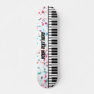 Skate Músico Personalizado do Teclado Piano