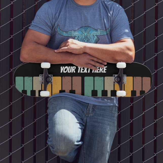 Skate Músico Personalizado do Teclado Piano (Ao ar livre 3)