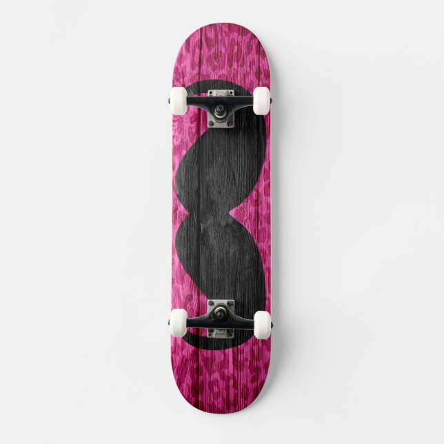 Skate Mustache Leopard Vintage #11 (Frente)