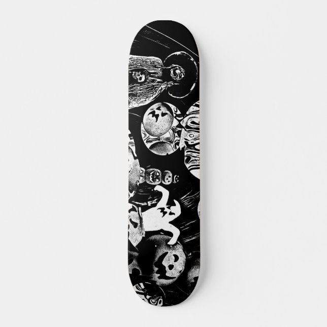 Skate My Super Halloween black and white (Frente)