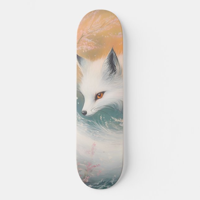 Skate Mystic Bloom Primavera Fox Watercolor (Frente)