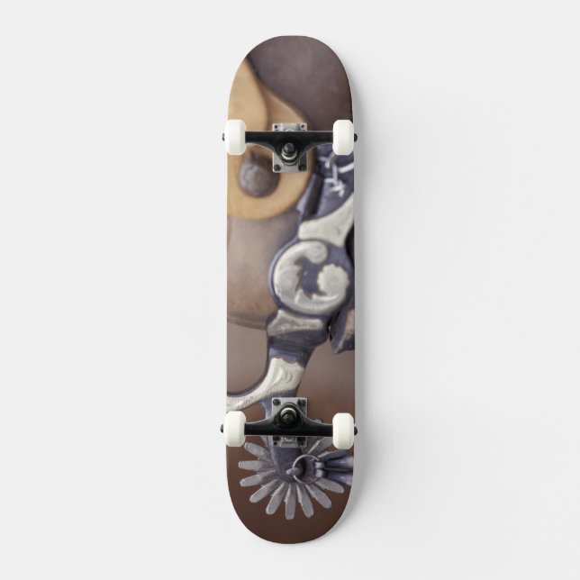 Skate NA, EUA, Texas, Lubbock Bota e espora de cowboy (Frente)