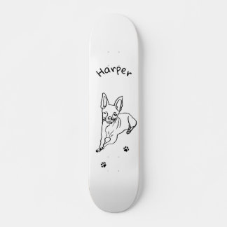 Skate Na moda Chihuahua: Decor Personalizado de Arte em