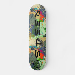 Skate Na moda de abstrato verde brilhante personalizado