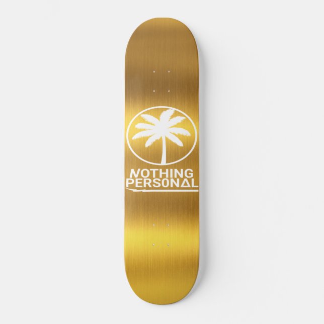 Skate Nada de Deck Dourado Pessoal (Frente)