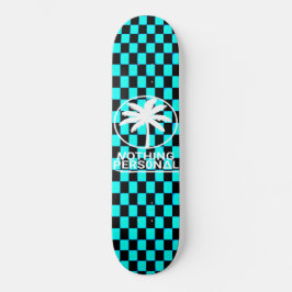 Skate Nada Pessoal Xadrez Gradiente Preto e Azul