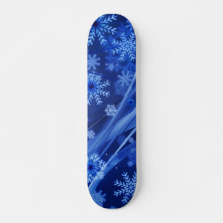 Skate Natal Azul Flocos de Neve de inverno