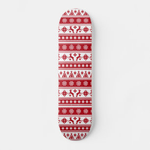 Skate Natal Feriado Padrão Nórdico Cozy