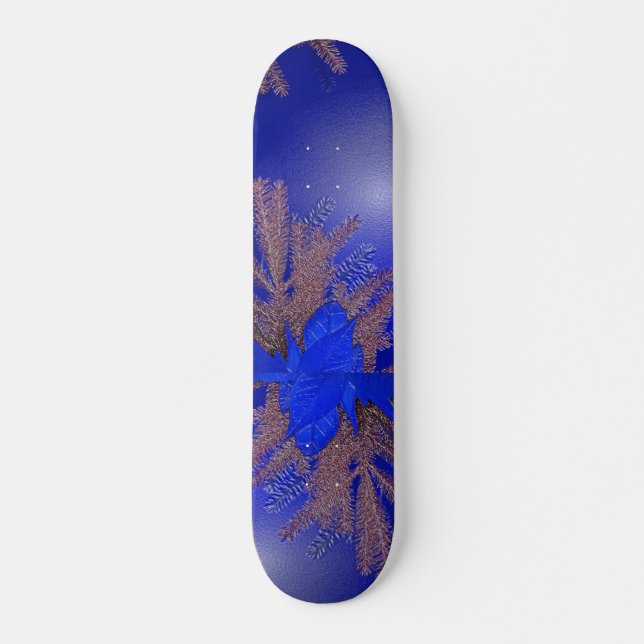 Skate Natal Poinsettia Azul I (Frente)