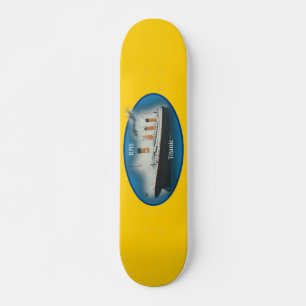Skate Navio de Linha de Estrela Branca Amarelo Titanic