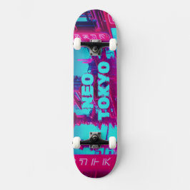 Skate Neo Tokyo Cyberpunk Car Synthwave Street