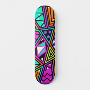 skate neon abstrato