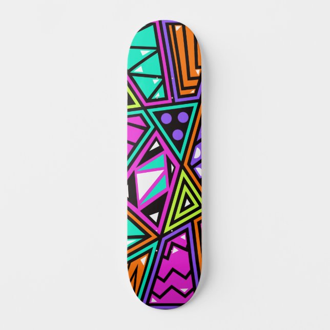 skate neon abstrato (Frente)