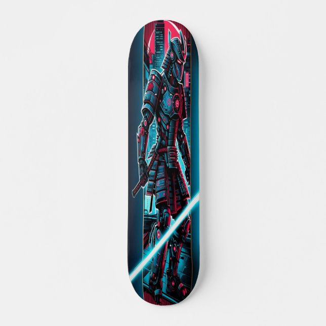 Skate "Neon Blade Warrior: Cyberpunk Samurai (Frente)