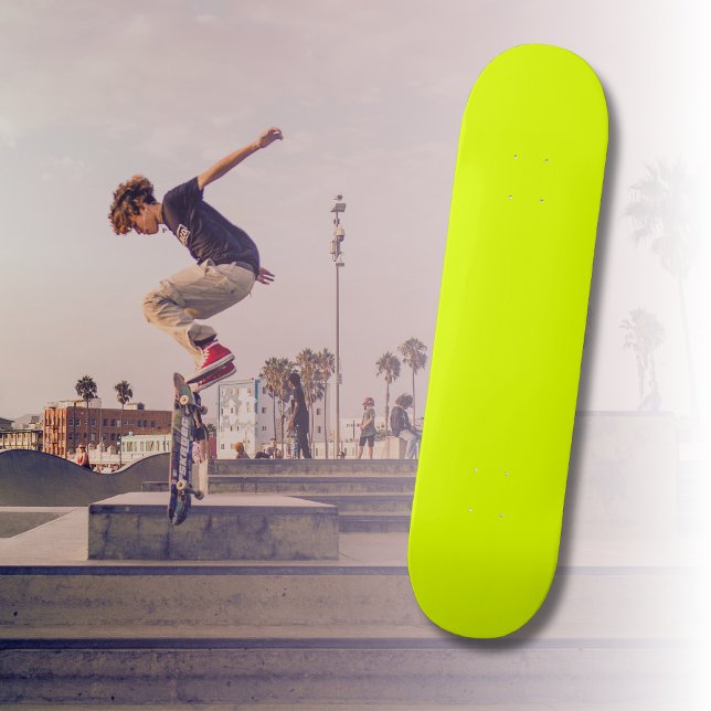 Skate Neon Chartreuse Sólido Cor | Cor da tendência (Criador carregado)