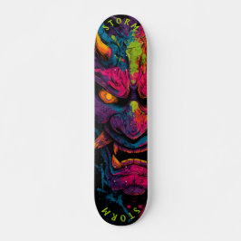 Skate Neon Oni Mask - Limited Edition Grafite Street