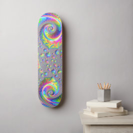 Skate Neon Rainbow Espiral Fractal Abstrato Arte Digital