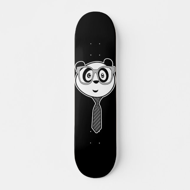 Skate Nerd Panda - Preto e Branco (Frente)
