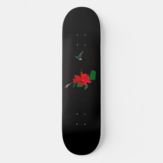 Skate Nevoy Ryder Hibiscus Flower & Hummingbird Conselho (Frente)