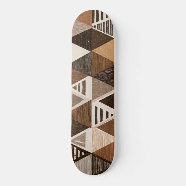 Skate Nigerian patterns on a triangles background (Frente)