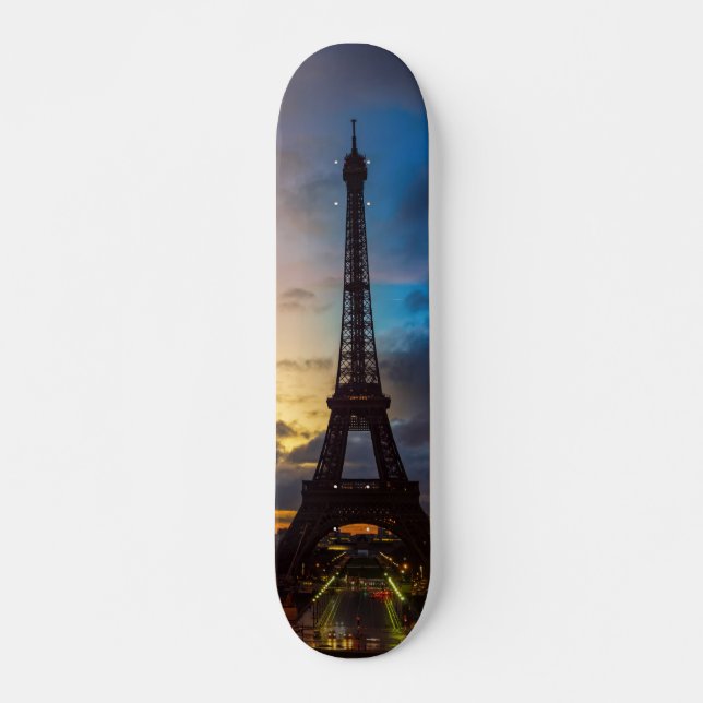 Skate Night to Day over Eiffel tower from Trocadero (Frente)
