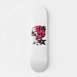 Skate Ninja Mondlicht mit Katana Kunstwerk Kanji