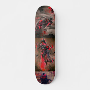 Skate Ninja Red Death Graphics abstrato art