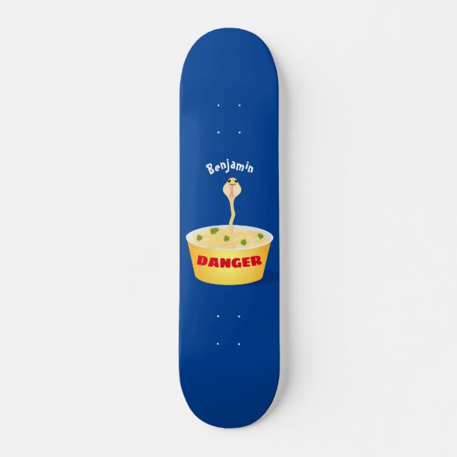Skate Nódulos bonitos cobra ilustram humor com ilustraçã (Frente)