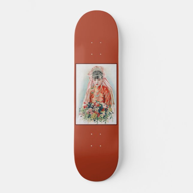 Skate Noiva de Vermelho em Casamento Chinês em Xangai (Frente)