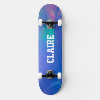 Skate Nome Colecionável Holográfico Azul Legal