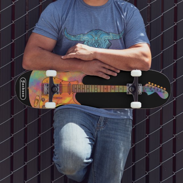Skate Nome da Guitarra Elétrica Funky (Ao ar livre 3)