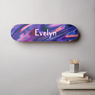 Skate Nome de adição personalizado Abstrato roxo Cyberpu