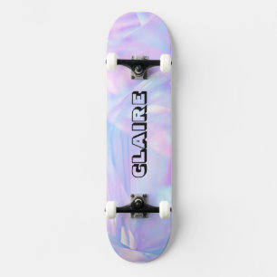 Skate Nome de design legal colecionável holográfico roxo