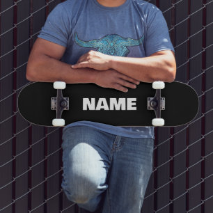 Skate Nome de iniciais minimalista personalizável