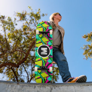 Skate Nome do Monograma Personalizado de Abertura de Pin