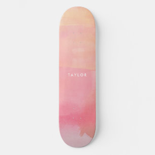 Skate Nome do Omã de Cores d'Água Rosa