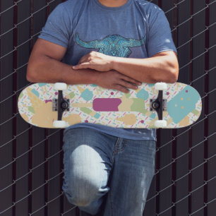 Skate Nome do Padrão de Confeitos Coloridos de Sorvete