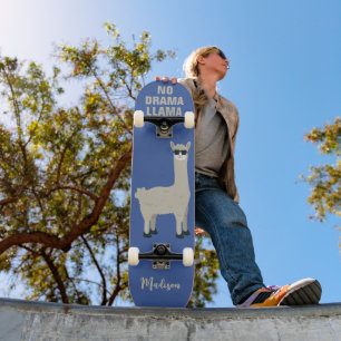 Skate Nome e cor personalizados do Llama legal