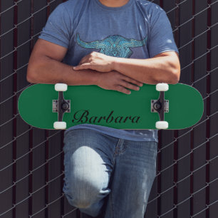 Skate Nome Elegante Verde da Garrafa Trendência Clássi