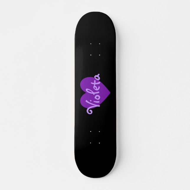 Skate Nome em Roxo (Frente)