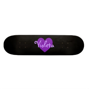 Skate Nome em Roxo
