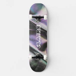 Skate Nome holográfico escuro legal collectável