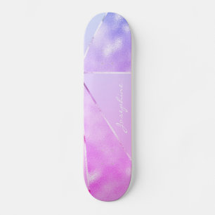 Skate Nome moderno brilhante rosa-menina personalizado l