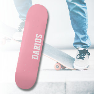Skate Nome moderno rosa bebê   Clássico e moderno 