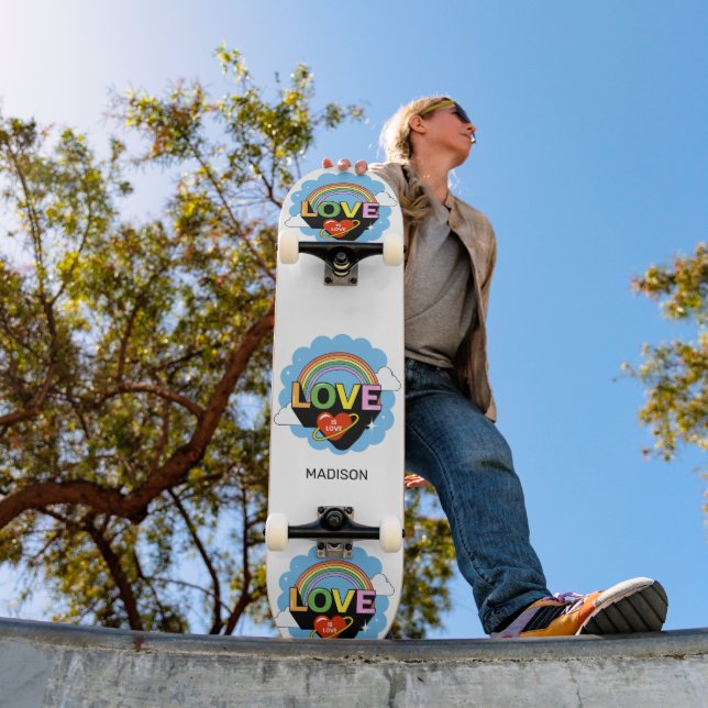 Skate Nome Personalizado "Amor É Amor" (Ao ar livre 1)