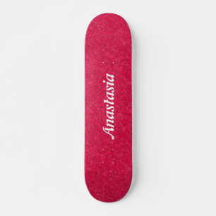 Skate Nome personalizado cor-de-rosa padrão feminino mod