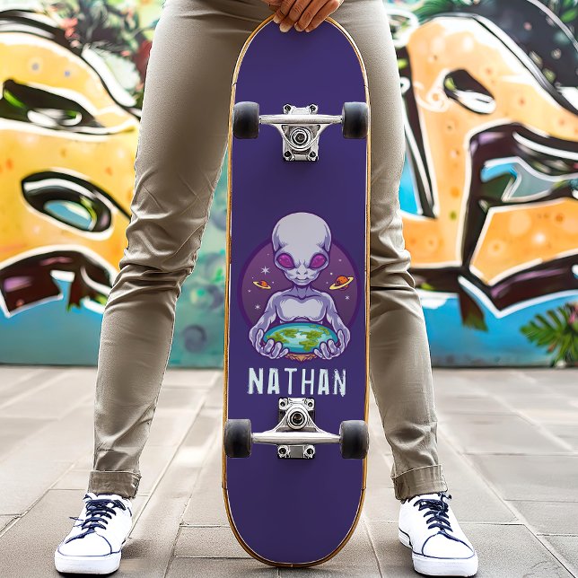 Skate Nome Personalizado da Alienígena Plana da Terra (Criador carregado)