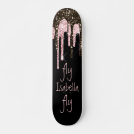 Skate Nome Personalizado da Girly Sparkle Girly Glitter