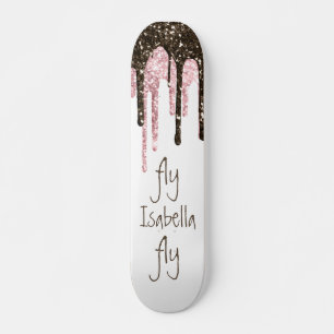 Skate Nome Personalizado da Girly Sparkle Girly Glitter