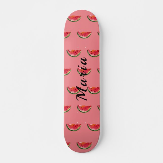 Skate Nome personalizado da melancia branca (Frente)